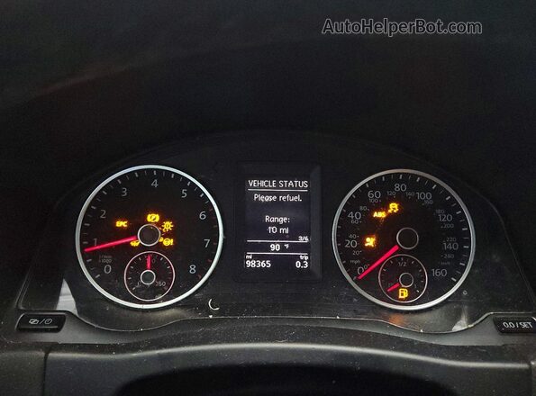 WVGAV7AX3GW600945 2016 VOLKSWAGEN TIGUAN Blue Instrument cluster view