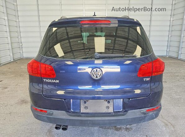 WVGAV7AX3GW600945 2016 VOLKSWAGEN TIGUAN Blue Rear view