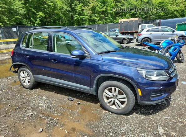 WVGAV7AX4GW616281 2016 VOLKSWAGEN TIGUAN Синий Передняя правая четверть