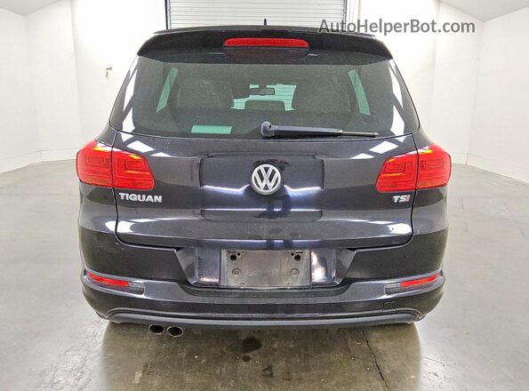 WVGAV7AX6GW088744 2016 VOLKSWAGEN TIGUAN Black Rear view