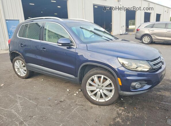 WVGAV7AX8GW561589 2016 VOLKSWAGEN TIGUAN Blue Delantero derecho
