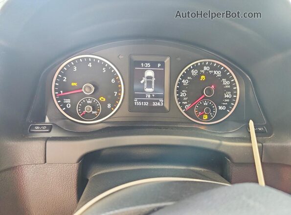 WVGBV7AX0GW604486 2016 VOLKSWAGEN TIGUAN Серебряный Вид щитка приборов