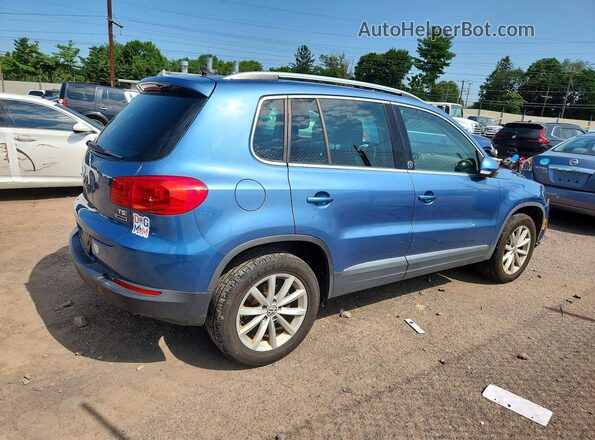 WVGSV7AX6HK006914 2017 VOLKSWAGEN TIGUAN Blue Задня права чверть