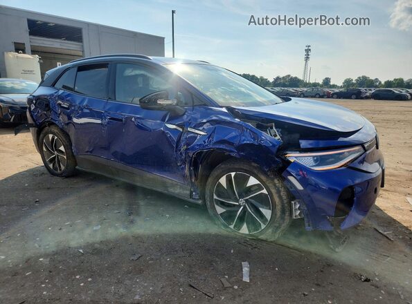 WVGTMPE2XMP042446 2021 VOLKSWAGEN ID.4 Синий Передняя правая четверть