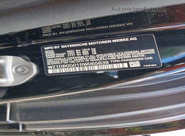 WZ1DB0G01RW065839 2024 TOYOTA GR Black VIN կոդի պիտակի տեսք