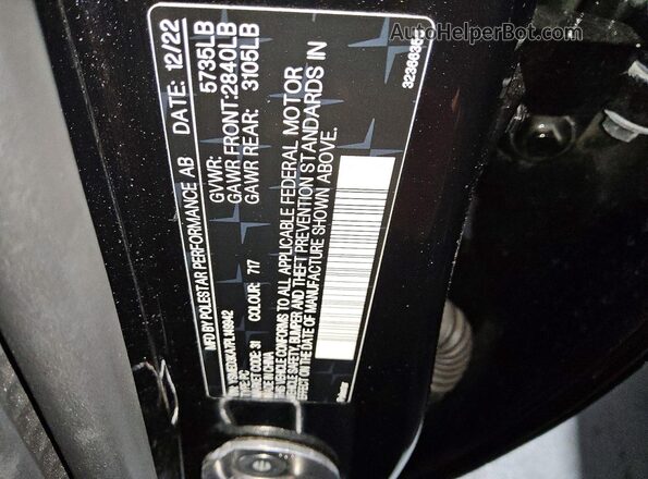 YSMED3KA7PL149942 2023 POLESTAR 2 Черный Вид подкапотного пространства