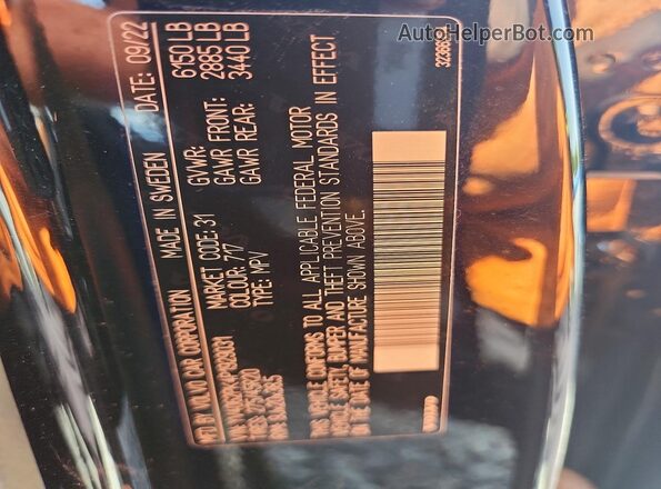 YV4062PK4P1929031 2023 VOLVO XC90 Black Вид наклейки з VIN-кодом
