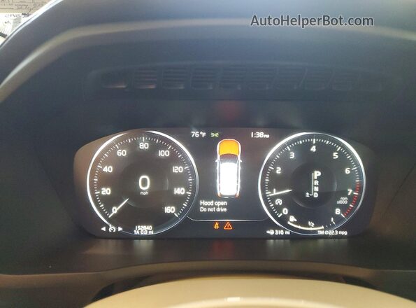 YV4102XL6G1086934 2016 VOLVO XC90 White Вид щитка приладів
