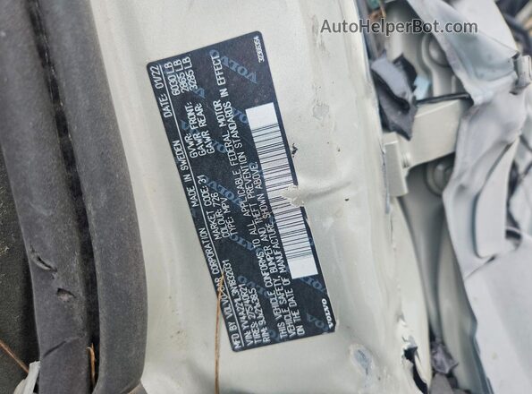 YV4A221L3N1832031 2022 VOLVO XC90 Gray Vista de la etiqueta del VIN