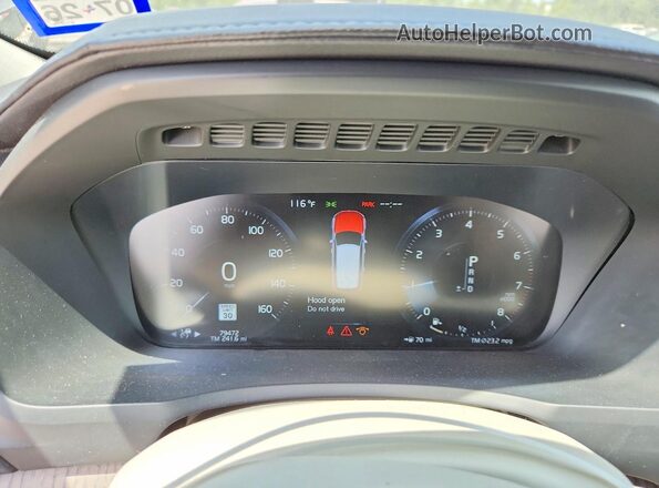 YV4A22PL3M1686834 2021 VOLVO XC90 Gray Սարքավորումների վահանակի տեսք