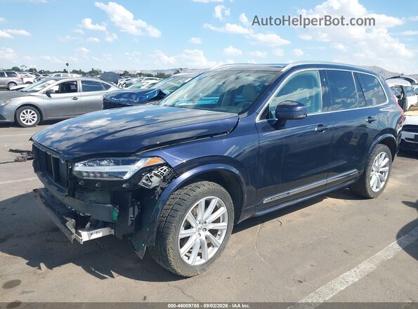 YV4A22PL6G1079637 2016 VOLVO XC90 Синий Передняя левая четверть