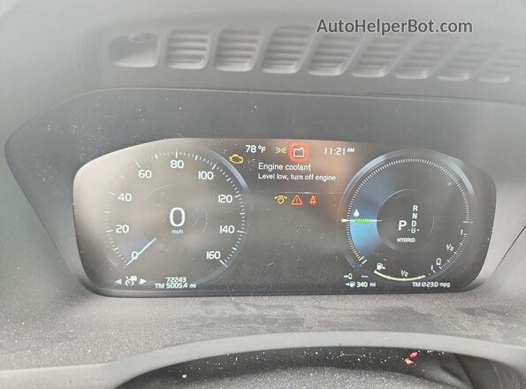 YV4BR00L2M1702715 2021 VOLVO XC90 Charcoal Вид щитка приладів