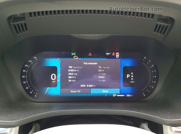 YV4L12RL4R1756924 2024 VOLVO XC60 White Вид щитка приладів