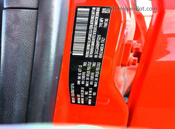 ZACCJAAB9HPF32210 2017 JEEP RENEGADE Orange Engine compartment view