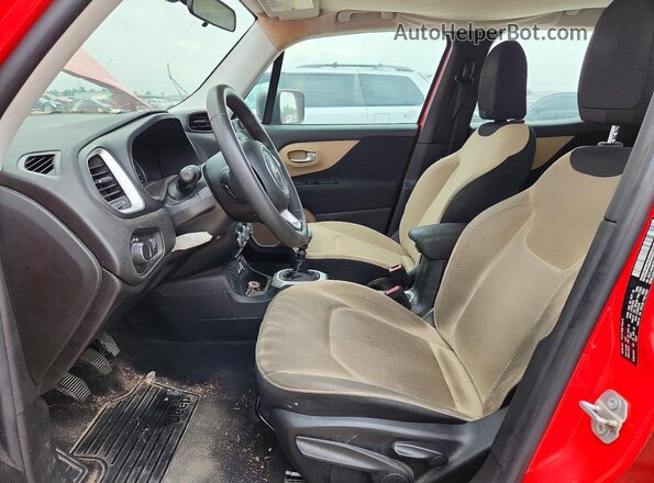 ZACCJAAW6GPC58868 2016 JEEP RENEGADE Red Vista interior delantera