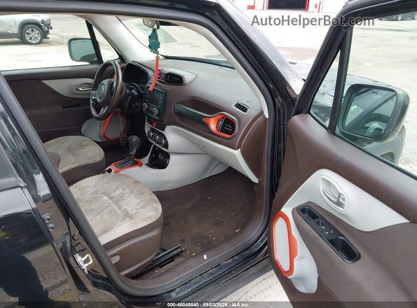 ZACCJABT0GPE16822 2016 JEEP RENEGADE Black წინა სალონის ხედი