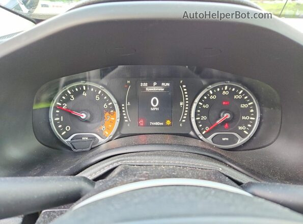 ZACCJBBT1GPC95451 2016 JEEP RENEGADE Черный Вид щитка приборов