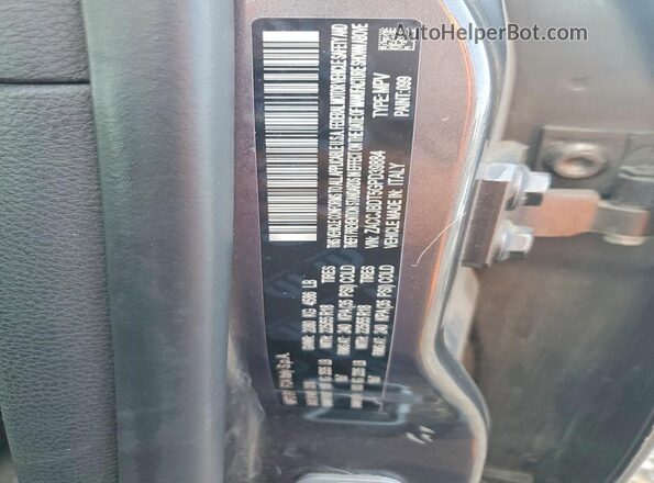 ZACCJBDT5GPD39884 2016 JEEP RENEGADE Gray Vista de la etiqueta del VIN