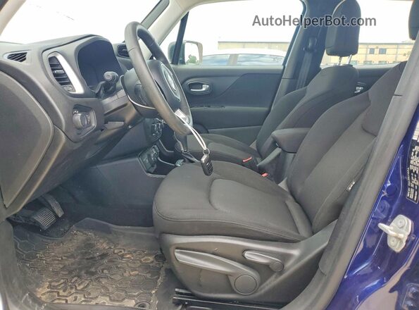 ZACNJBAB0KPJ74496 2019 JEEP RENEGADE Синий Вид салона спереди