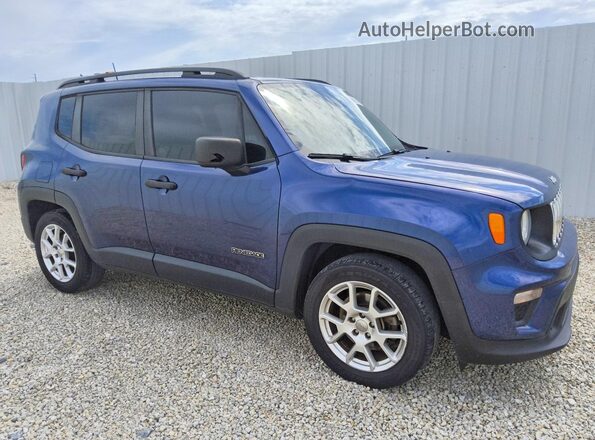 ZACNJCAB8MPM17397 2021 JEEP RENEGADE Blue Delantero derecho