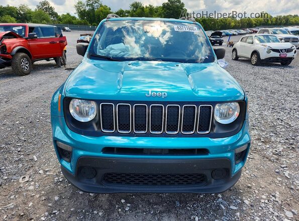 ZACNJDAB9MPM32531 2021 JEEP RENEGADE Turquoise Widok z przodu