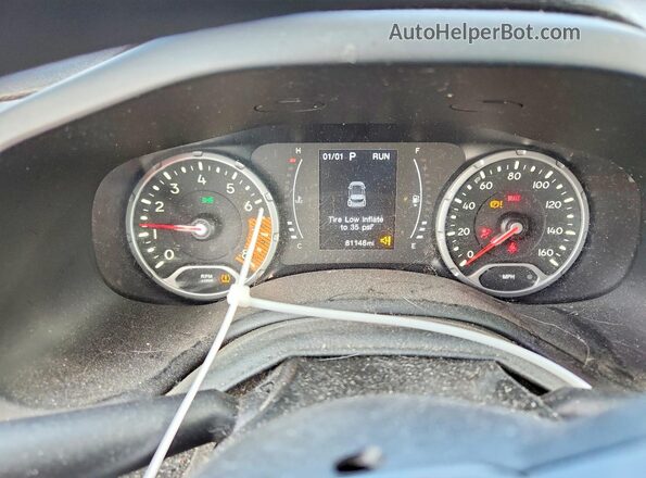 ZACNJDAB9MPM32531 2021 JEEP RENEGADE Turquoise Widok zestawu wskaźników