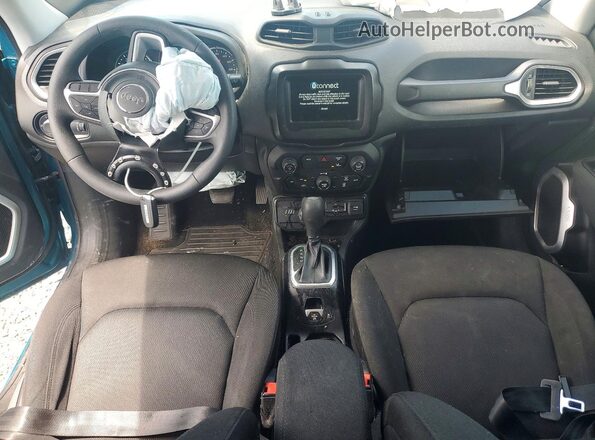 ZACNJDAB9MPM32531 2021 JEEP RENEGADE Turquoise Widok deski rozdzielczej