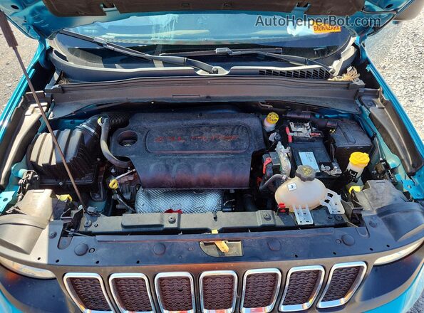 ZACNJDAB9MPM32531 2021 JEEP RENEGADE Turquoise Widok komory silnika