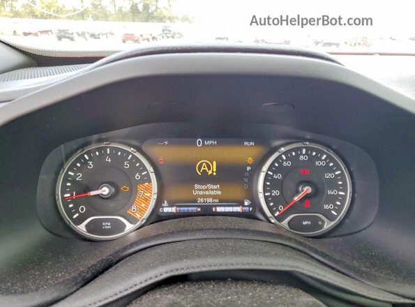 ZACNJDB13NPN72114 2022 JEEP RENEGADE Red Instrument cluster view