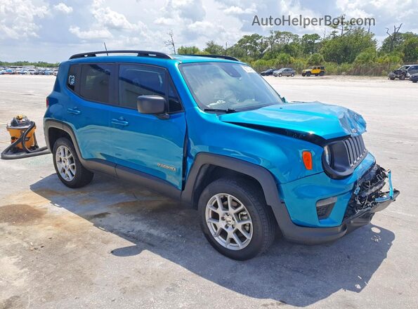 ZACNJDB18NPN53171 2022 JEEP RENEGADE Turquoise Front right