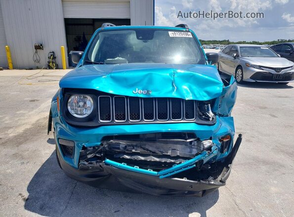 ZACNJDB18NPN53171 2022 JEEP RENEGADE Turquoise Front view