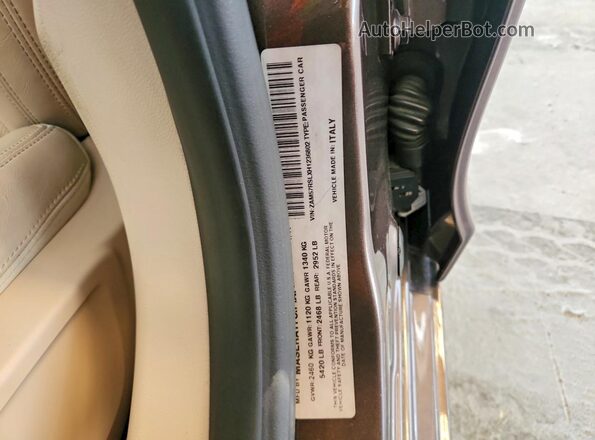 ZAM57RSLXH1236802 2017 MASERATI GHIBLI Brown Widok komory silnika