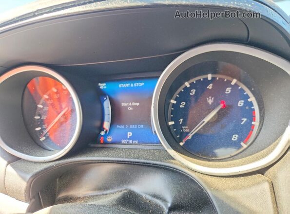 ZAM57RTS8H1216716 2017 MASERATI GHIBLI Black ხელსაწყოთა პანელის ხედი