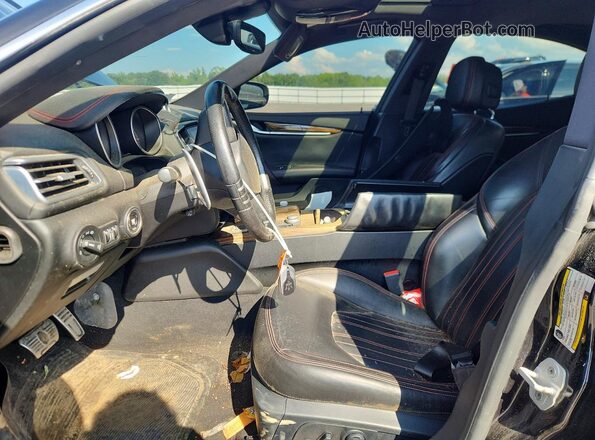 ZAM57RTS8H1216716 2017 MASERATI GHIBLI Black წინა სალონის ხედი