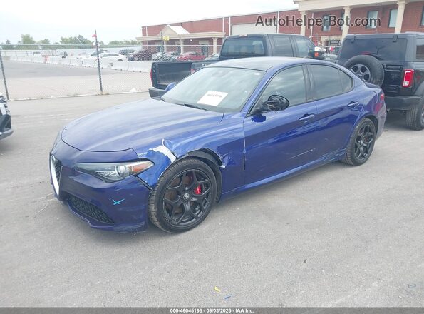 ZARFAMBN3N7662182 2022 ALFA ROMEO GIULIA Blue Vista tres cuartos delantera izquierda