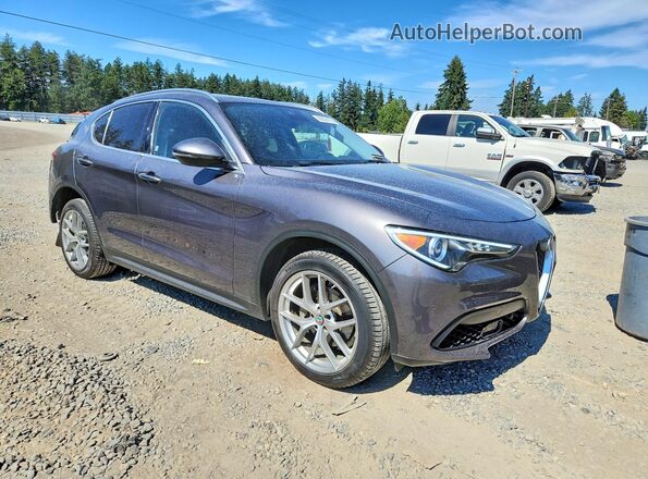 ZASFAKBN4J7B96374 2018 ALFA ROMEO STELVIO Серый Передняя правая четверть