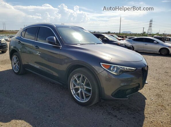 ZASFAKBN7J7C17539 2018 ALFA ROMEO STELVIO Charcoal წინა ხედი