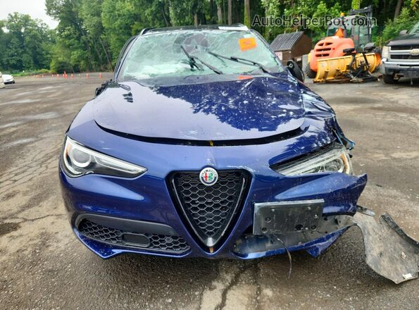 ZASPAKAN1L7C91564 2020 ALFA ROMEO STELVIO Blue Вид спереду