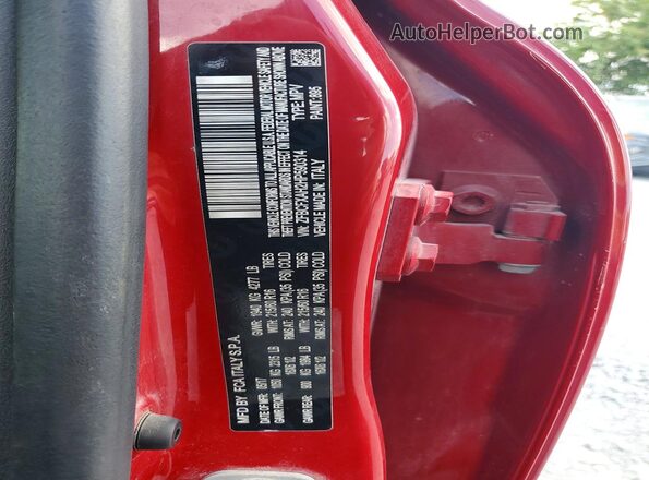 ZFBCFXAH2HP590314 2017 FIAT 500X Red Vista de la etiqueta del VIN