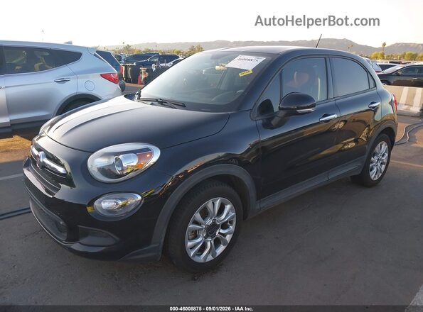 ZFBCFXBT6GP348482 2016 FIAT 500X Black Առջևի ձախ երեք քառորդ տեսարան