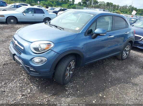 ZFBCFYCB7HP614458 2017 FIAT 500X Синий Передняя левая четверть