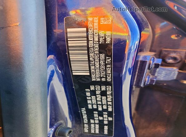ZFBCFYDB1HP616995 2017 FIAT 500X Blue Vista de la etiqueta del VIN