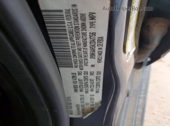 ZFBNFAAH5KZ041756 2019 FIAT 500L Gray Vista de la etiqueta del VIN