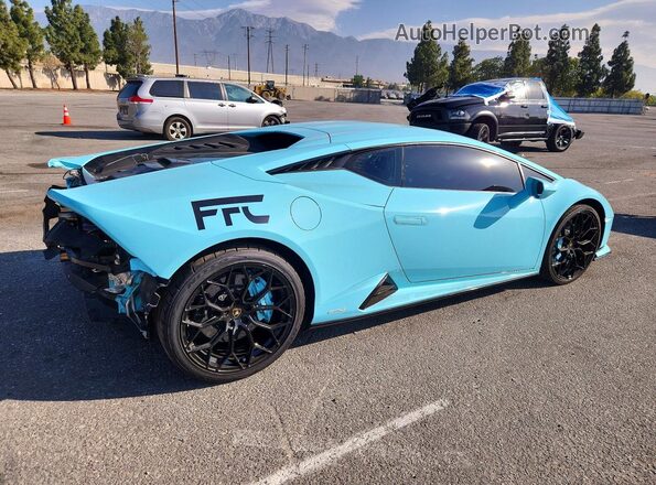 ZHWUB6ZF2PLA22610 2023 LAMBORGHINI HURACAN Бирюзовый Задняя правая четверть