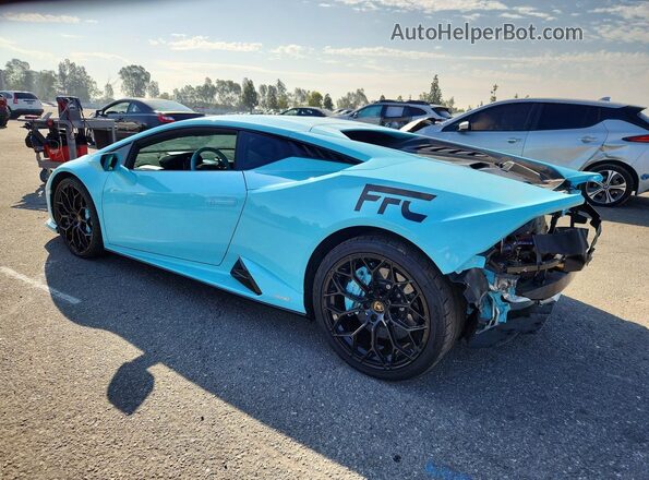 ZHWUB6ZF2PLA22610 2023 LAMBORGHINI HURACAN Бирюзовый Задняя левая четверть