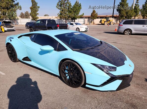 ZHWUB6ZF2PLA22610 2023 LAMBORGHINI HURACAN Бирюзовый Передняя правая четверть