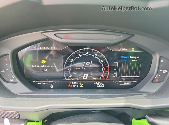 ZPBUA1ZL0NLA21530 2022 LAMBORGHINI URUS Зеленый Вид щитка приборов