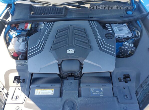 ZPBUA1ZL4NLA20817 2022 LAMBORGHINI URUS Blue ძრავის განყოფილების ხედი