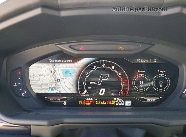 ZPBUA1ZL6NLA21550 2022 LAMBORGHINI URUS Purple Вид щитка приладів