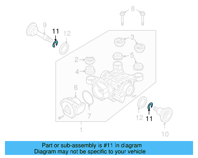 Stub Shaft Retainer Clip 012-409-413 - View 9